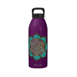 DES Lebens de Blume - türkis de LOTUS BLÜTE Bouteille D'eau