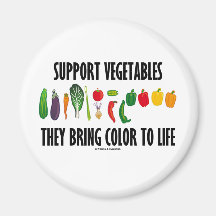 Des légumes de soutien ils apportent la couleur à  magnets pour réfrigérateur