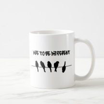 Des oiseaux sur un fil - osez être différent tasses