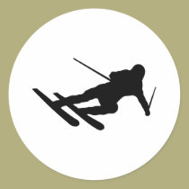 descendeur de ski de ski autocollants