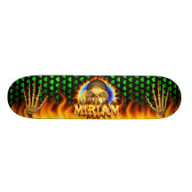 Desig du vrai feu de crâne de Miriam et de planche