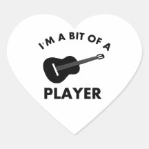 design van het gitaar het muzikale instrument hart stickers