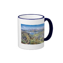 Dessin panoramique de Yellowstone Tasse