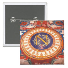 Détail d'une couverture avec le "N" du napoléon I Pin's Avec Agrafe
