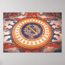 Détail d'une couverture avec le "N" du napoléon I Posters