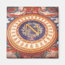 Detail van een deken met "N" van Napoleon I Koelkast Magneet
