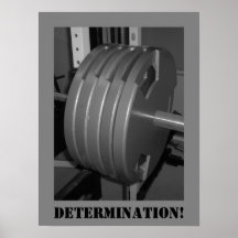 DÉTERMINATION ! Affiche d'haltérophilie