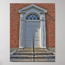 Deur II Witte & Rode Baksteen Print