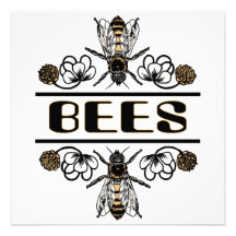 deux abeilles avec le trèfle trans1 invitation personnalisée