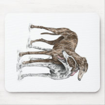 Deux amis de chien de lévrier tapis de souris