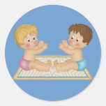 Deux autocollants de bébés
