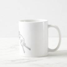 Deux clés avec l'étiquette vide pour le texte mug
