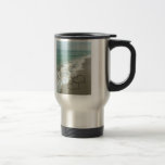 Deux coeurs de sable sur la plage, océan romantiqu mugs à café