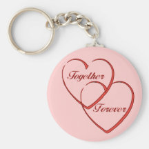 deux coeurs épousant le keychain de faveur porte-clef