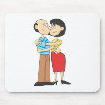 Deux couples affectueux tapis de souris