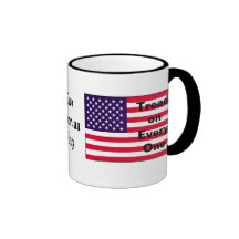 Deux drapeaux américains tasse