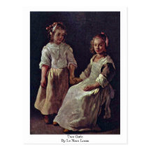 Deux filles., par Le Nain Louis Carte Postale