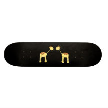 Deux girafes de parement. Bande dessinée Plateau De Skateboard