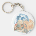 Deux lapins Keychain Porte-clefs