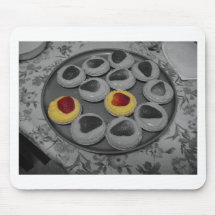 Deux tartes de fraise de crème anglaise tapis de souris