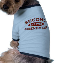 Deuxième est 1791 d'amendement t-shirts pour chien