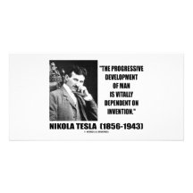Développement progressif de Nikola Tesla de citati Cartes De Vœux Avec Photo
