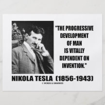 Développement progressif de Nikola Tesla de citati Prospectus Personnalisés