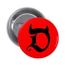 Devil (black l'impression/parler) pin's avec agrafe