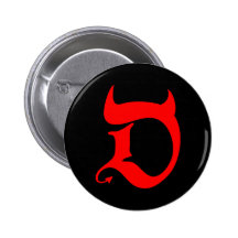 Devil (parler l'impression/black) badges avec agrafe