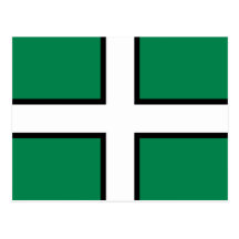 Devon, de vlag van het Verenigd Koninkrijk Wens Kaart