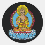 Dharmachakra Bouddha Autocollant Rond
