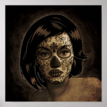 Dia De Los Muertos Portrait Posters