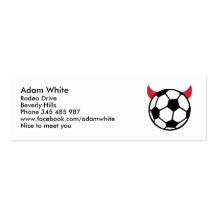 Diable du football cartes de visite personnelles