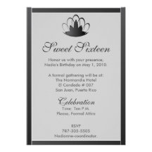 Diadème argenté noir Invitation-Cust. de sweet six