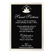 Diadème noir blanc Invitation-Cust. de sweet sixte