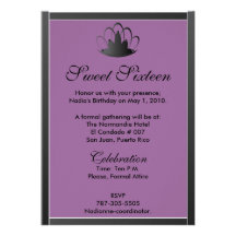 Diadème pourpre noir Invitation-Cust. de sweet six