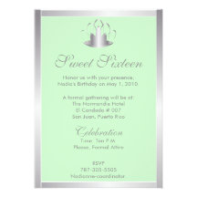 Diadème vert argenté Invitation-Cust. de sweet six