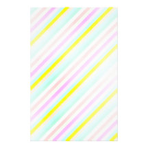 diagonale pastelkleurstrepen persoonlijk briefpapier