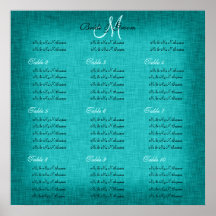 Diagrammes d'allocation des places de mariage de t posters