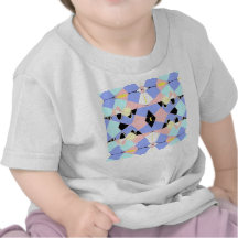 Diamant van de T-shirt van het baby de Roze Blauwe