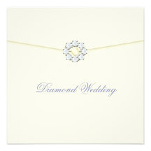 Diamanten bruiloft met het Spit van de Diamant Uitnodiging