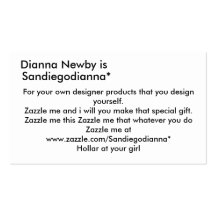 Dianna Newby is, Sandiegodianna*, Zazzle me thi… Visitekaartjes Sjabloon