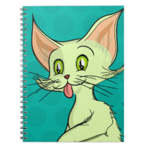 Dichte omhooggaand van de Kat van Colin Notitie Boek