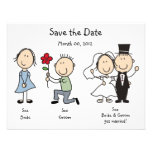 Dick et Jane mignons sauvent les cartes de date Faire-parts