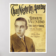Die Nacht in Dekking Araby Vintage Songbook Afdruk