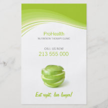 Diëtist/de vlieger van de Therapie van de Voeding Persoonlijke Folder