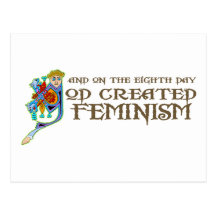 Dieu a créé le féminisme carte postale