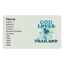 Dieu aime la Thaïlande Cartes De Visite Personnelles