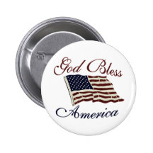 Dieu bénissent l'Amérique Badges Avec Agrafe