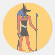Dieu d'Egypte Anubis egypt deity Adhésif Rond